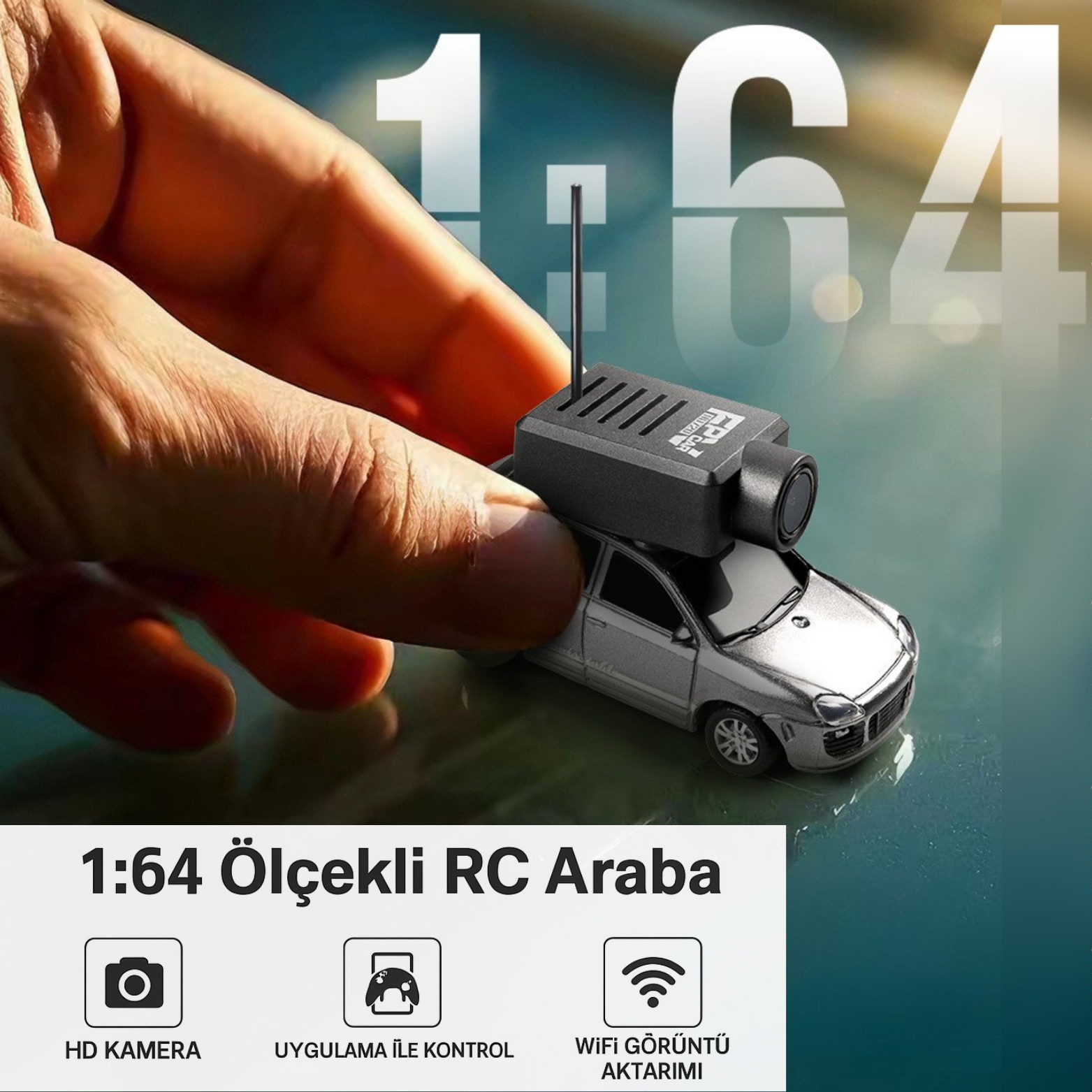 Gerçek Zamanlı Canlı Görüntü Kameralı Mini RC Explorer